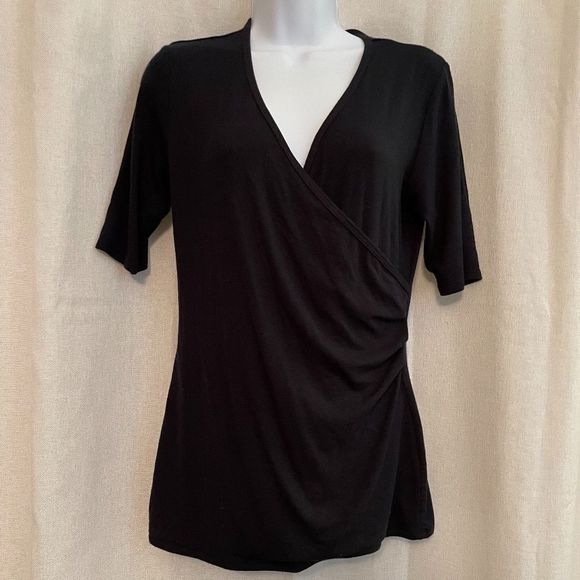 Magaschoni Cross Front V Neck Super Soft Top Sz S - Picture 2 of 4